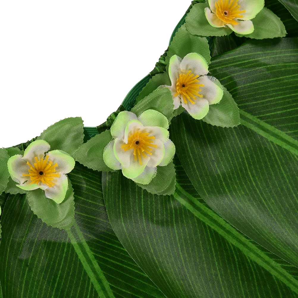 حولا الرقص العشب تنورة هاواي الأخضر زهرة قابل للتعديل الخصر 72 سنتيمتر للحزب الاستوائي هاواي لوا شاطئ الديكور