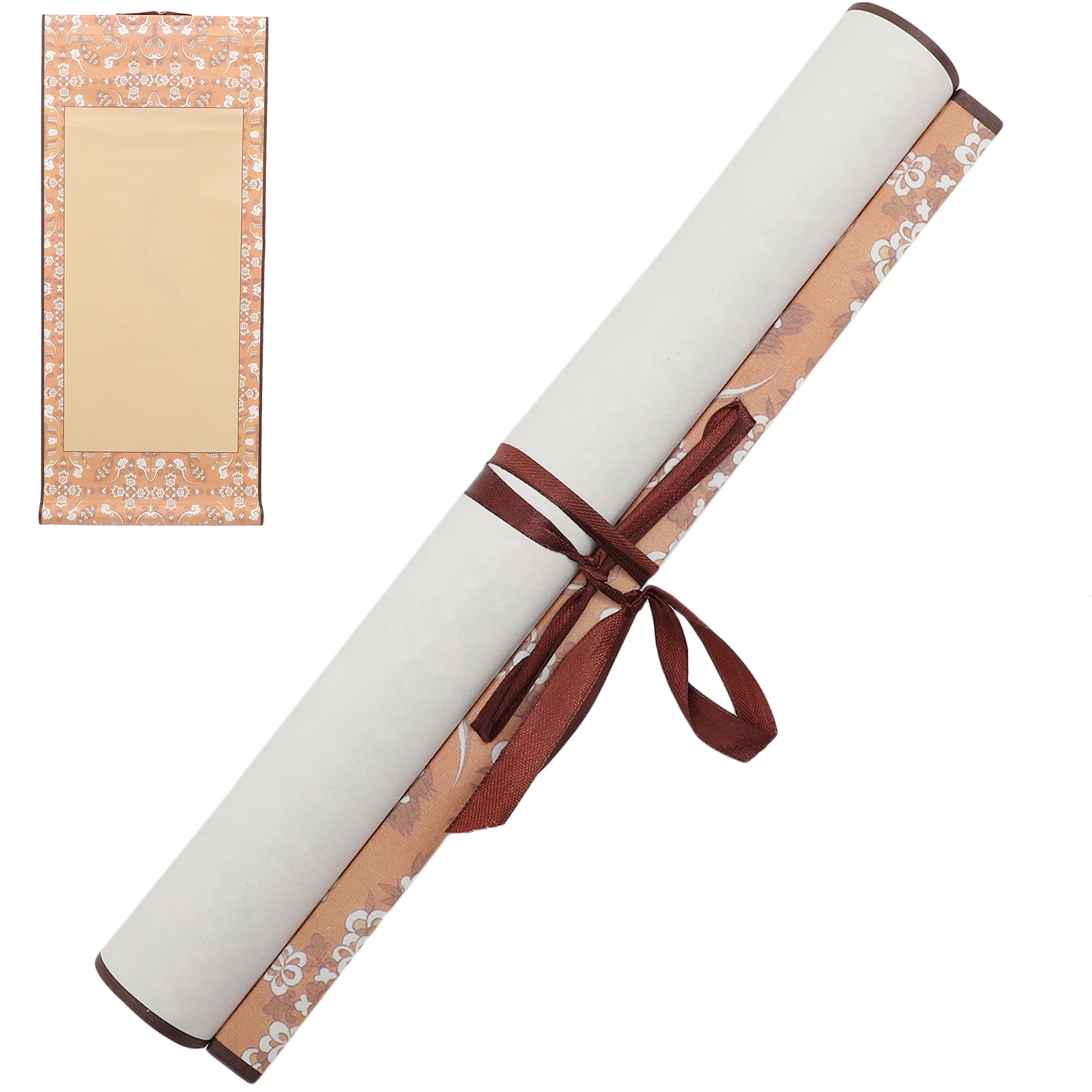 

2Pcs Calligraphy Blank Scroll Chinese Rice Paper Painting Scroll for Writing Drawing Hanging Art Wall Decor Rice Paper