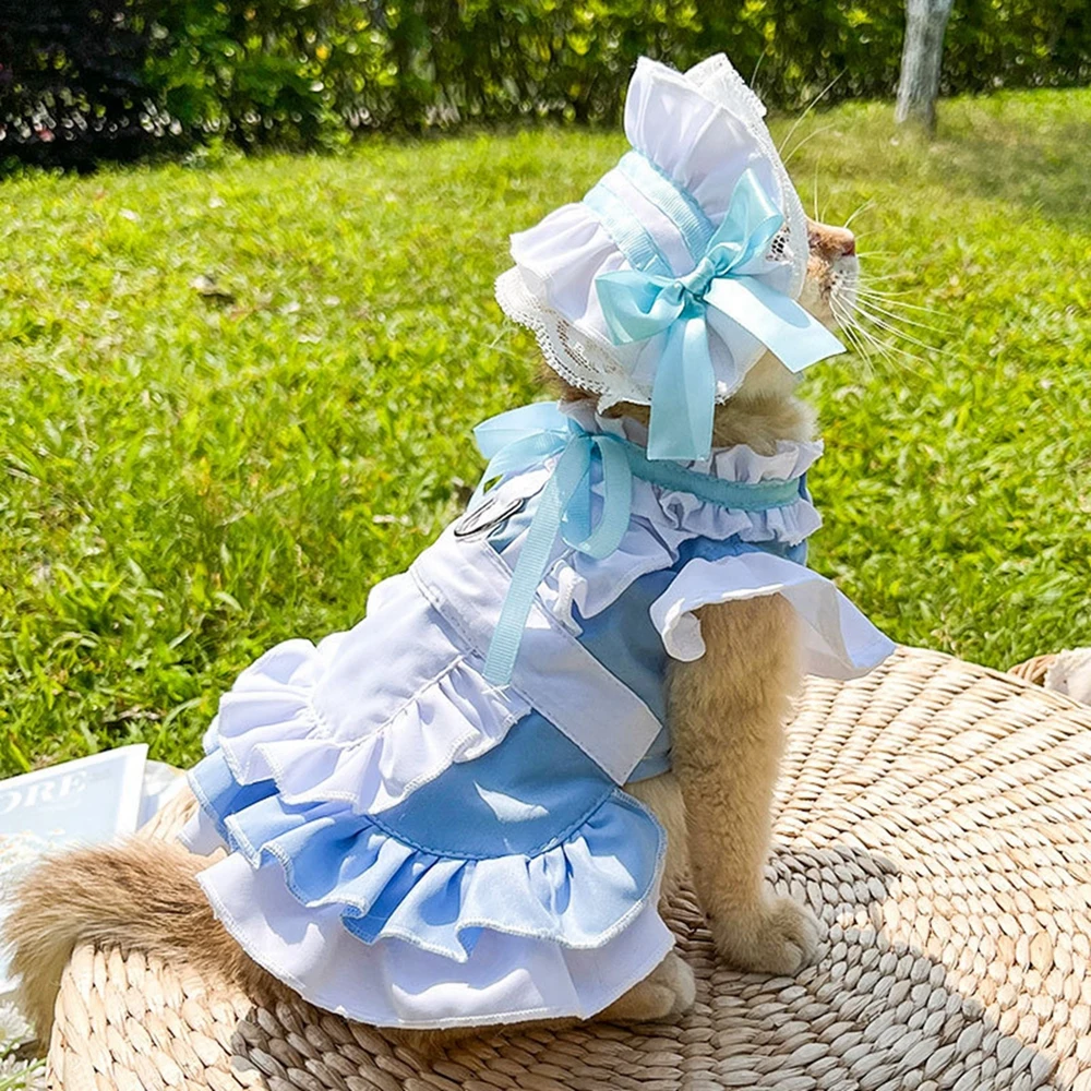 Spring Summer Pet Clothes Dog Maid Dress For Small Dogs Cat Skirt Summer Dog Wedding Dresses for Chihuahua Yorkies Pet Clothing