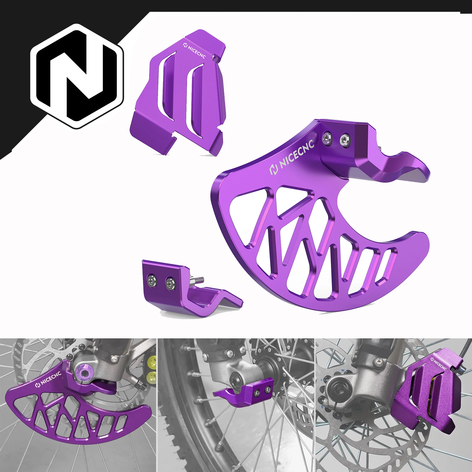 

NICECNC For Surron light bee X light bee S L1E Segway X160 X260 2024 Electric Bike Front Brake Disc Guard & Brake Caliper Guard