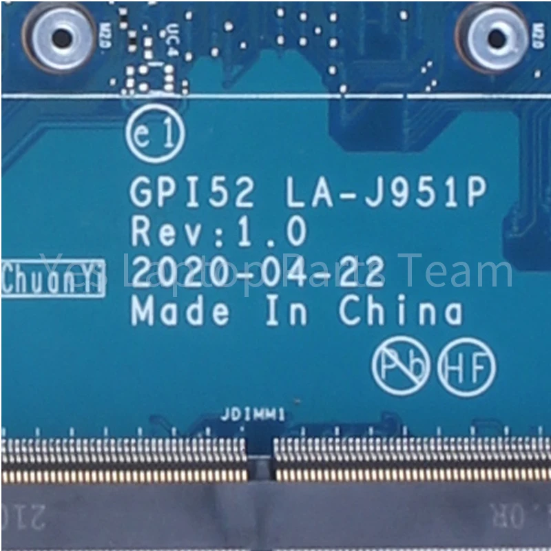 GPI52 LA-J951P For HP 250 G7 15T-DA 15-DA Laptop Mainboard L92843-601 SRGKG i5-1035G1 Notebook Motherboard 100％ Tested image 4