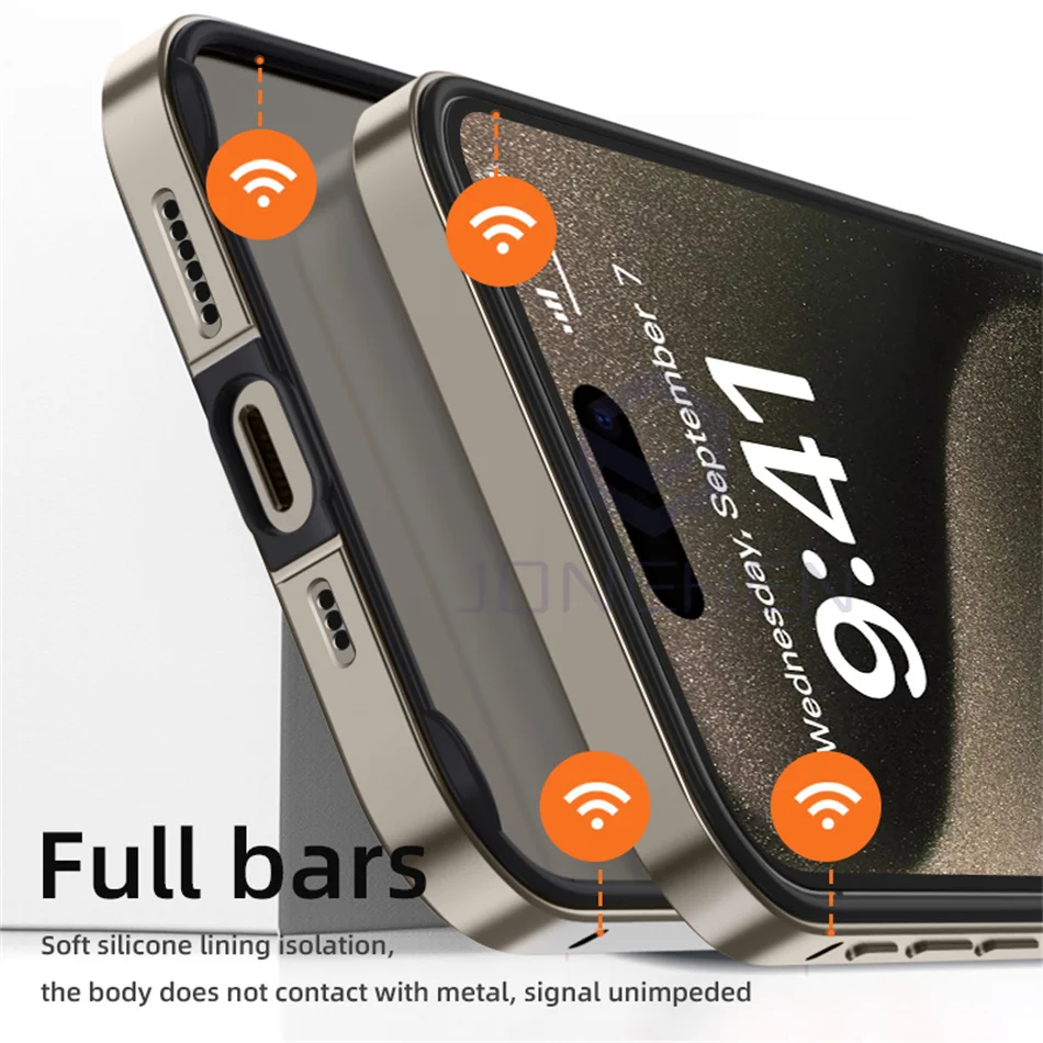 Luxury Anti Scratch Angle Aluminum Bumper Case For iPhone 15 14 13 12 11 16 Pro Max X XR XS 7 8 Plus Hybrid Silicone Light Frame