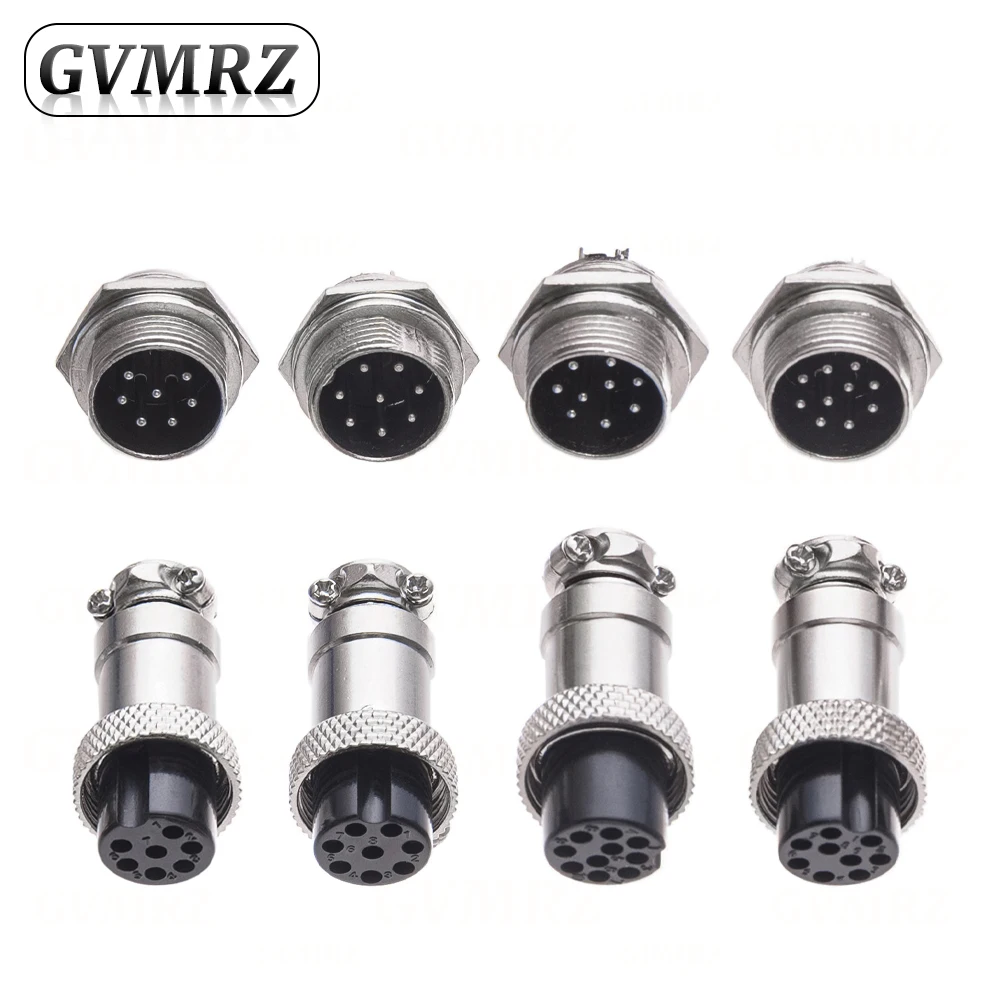 GX16 Waterproof Aviation Circular Connector 2-10Pin Male Female Plug Socket PCB Mount Industrial Electronic Circuit Components