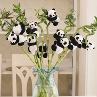 2023 Mini Panda Clip Plush Toy Small Doll Doll Potted Plant Bedroom Desktop Pendant Cute Creative Gift Home Decor
