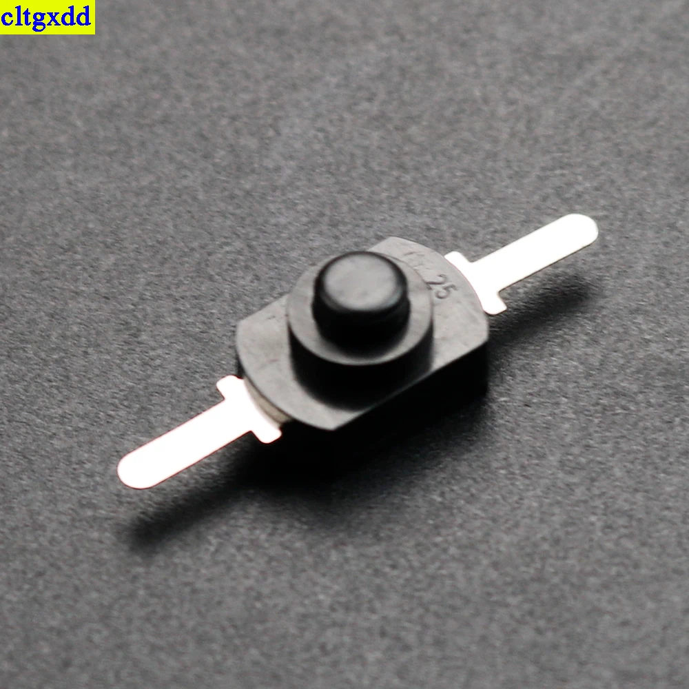 Cltgxdd 10piece/batch DC 1A/30V 12 * 8mm Balck/white 2-pin mini button switch 12x8mm for flashlight self-locking switch