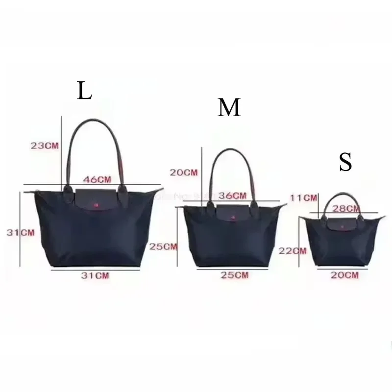 FBI Foldable Dumpling Bun Bag Waterproof Nylon Tote Bags Classic Nylon Women\'s Bag Fashion Shoulder Bags Ladies Dumpling Handbag