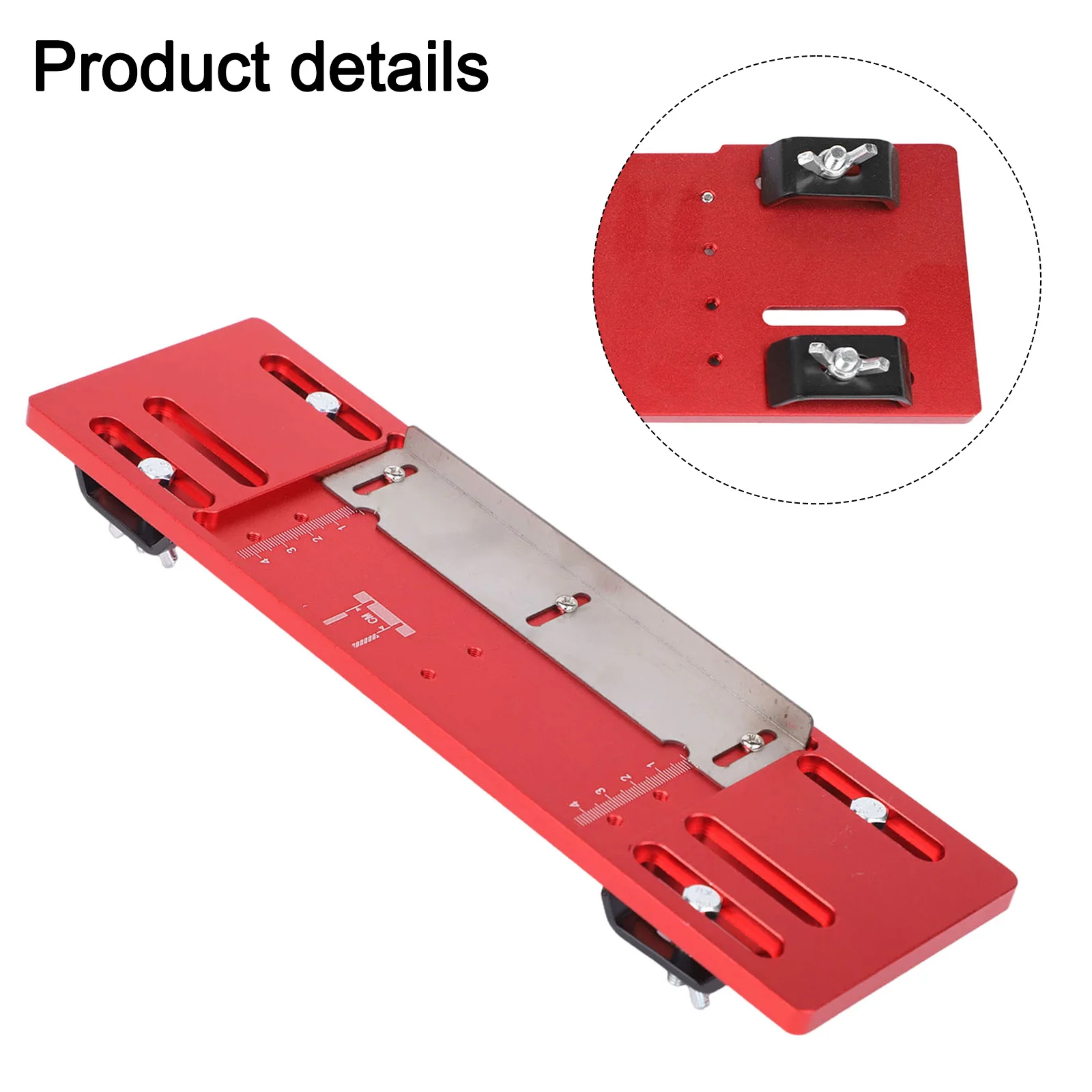 

2-in-1 Aluminum Alloy Portable Cutting Machine Base Punch-Free Bottom Plate For Both Bevel And Flat Cutting 296x90x8MM
