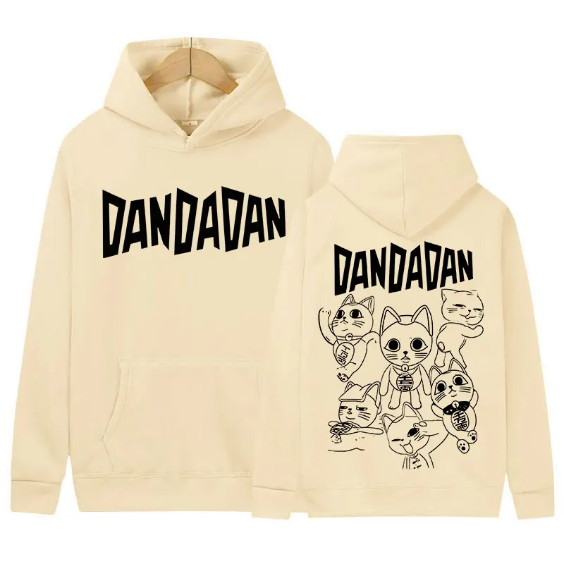 Anime giapponese Dandadan Okarun Dan Da Dan Felpa con cappuccio grafica Divertente stile gatto Uomo Donna Felpa in pile Y2K Vintage Harajuku Felpe con cappuccio