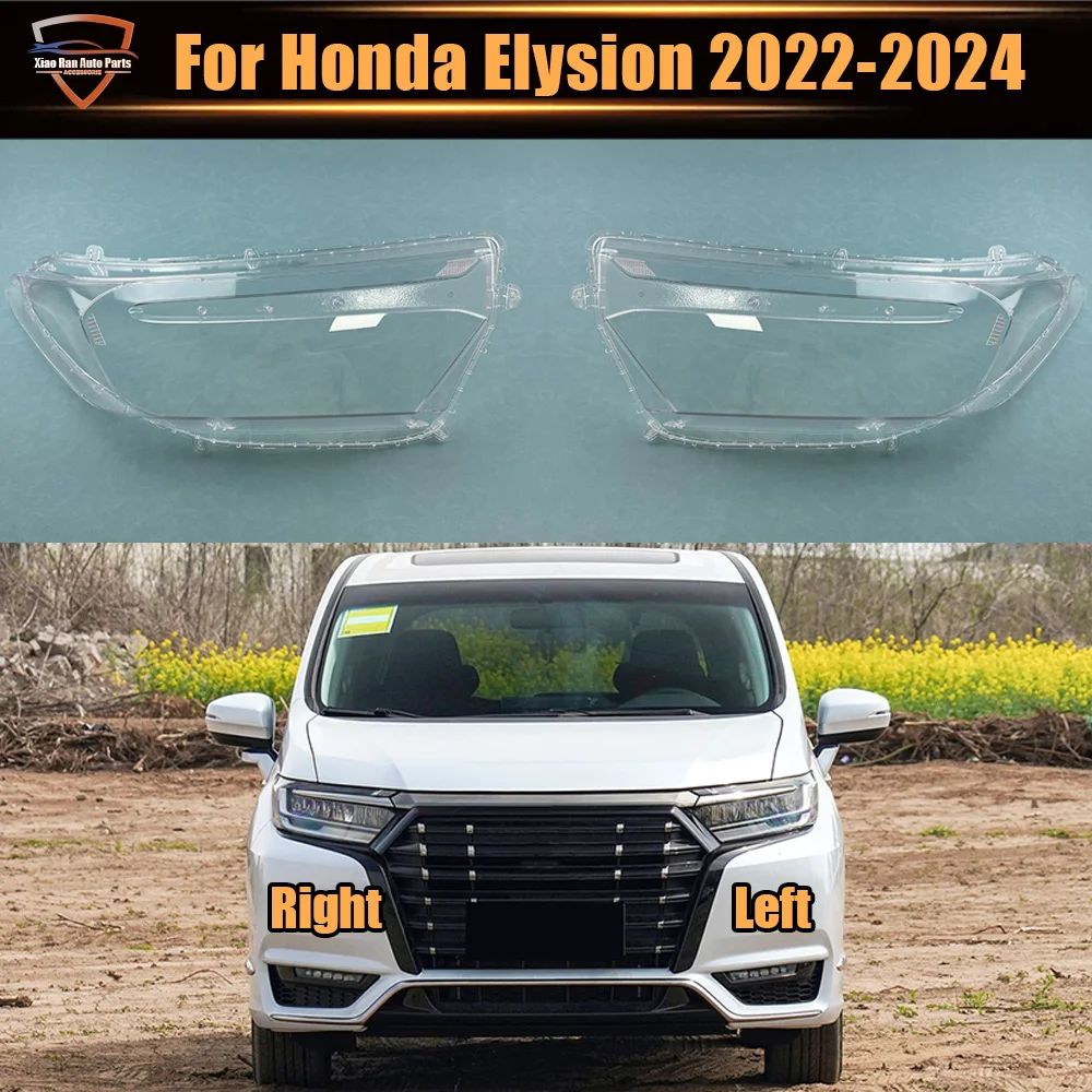 For Honda Elysion 2022 2023 2024 Car Accessories Headlamp Transparent Lampshade Lamp Shell Headlight Lens Cover Plexiglass