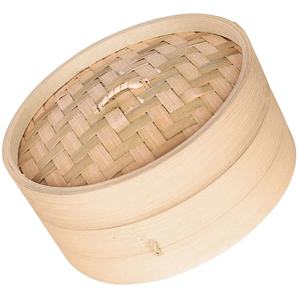 

Kitchen Accessory Covered Bamboo Steamer Dumpling Reusable Food Steaming Basket