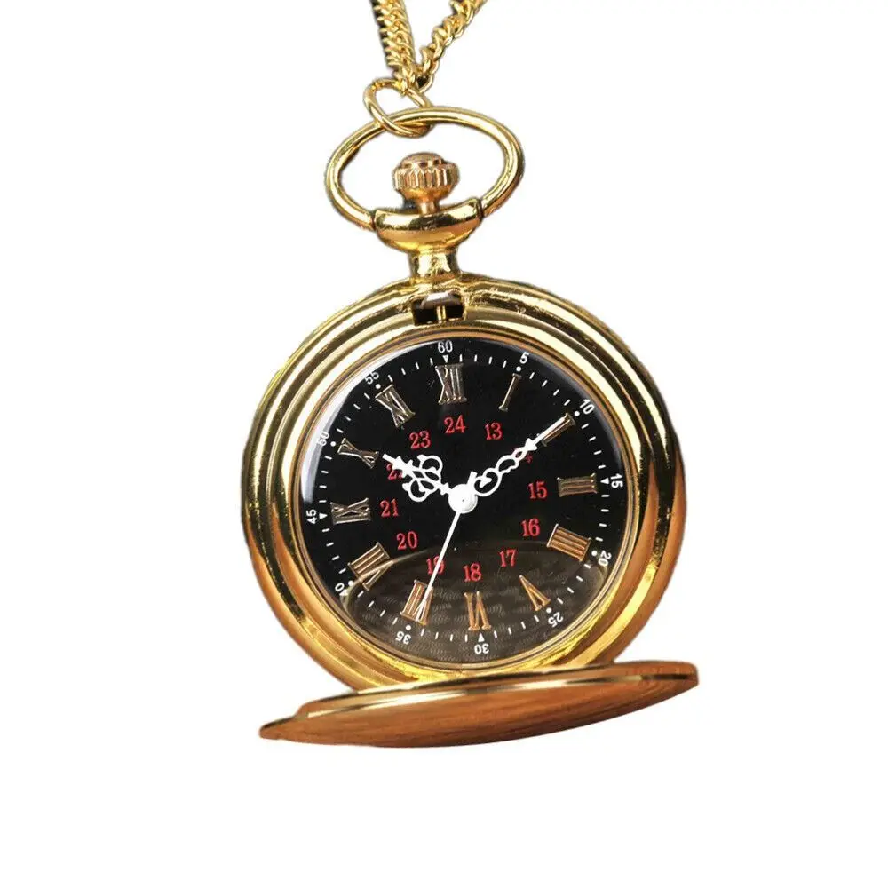 Round With Necklace Vintage Pocket Mechanical Fob Watches Pocket Watch