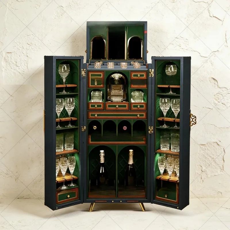 cabinet living room large capacity multi-layer display cabinet villa luxury design light luxury removable wine cabinet