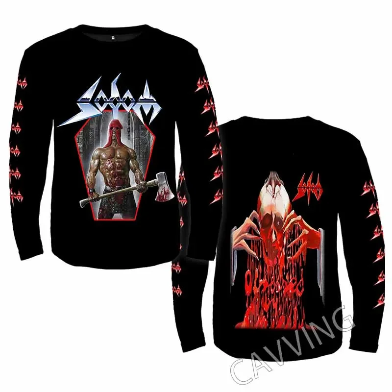 

New Fashion Printed SODOM Band Rock Crewneck Sweatshirt Gothic Top Harajuku Cotton Unisex Clothing Men Clothing AE2