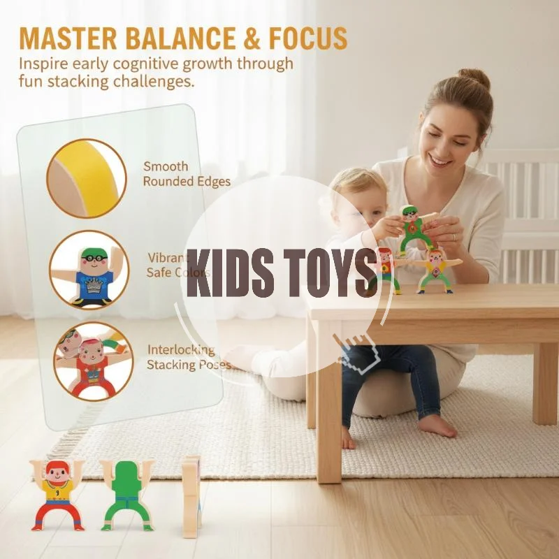 Montessori Educational Stacking Toys Non-Toxic Plastic Balance Strongman Dolls for Kids Family Game Night Party Favors