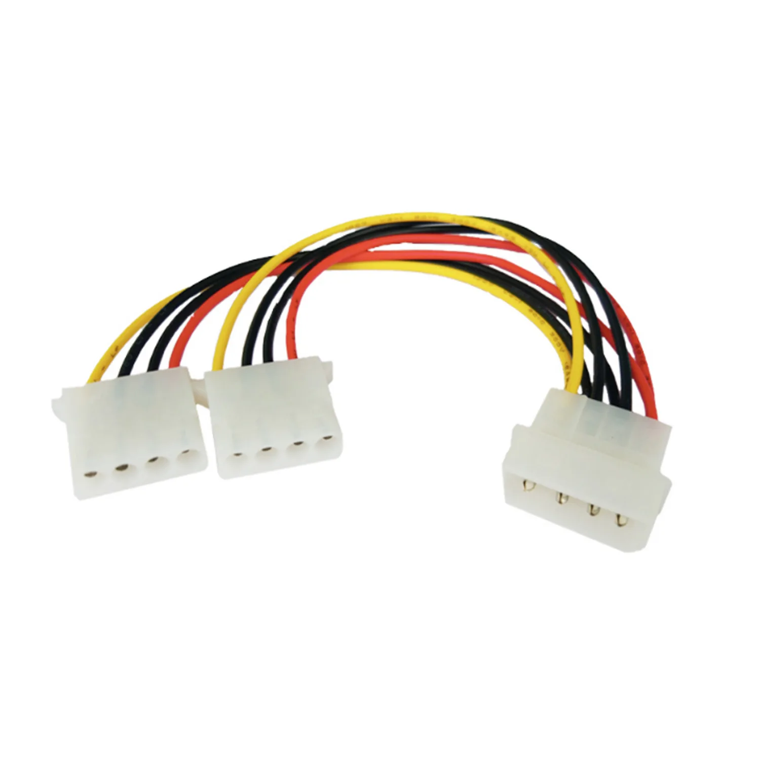 4 Pin Molex Male to 2 Ports 4 Pin Famale Power Cable IDE 4pin Power Cord 1 Divide 2 Power Chassis Computer Extension Adapter