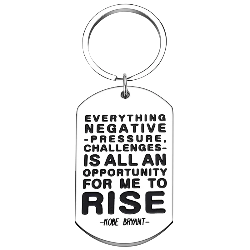 New Encourage Inspirational Gift Keychain Pendant Basketball Sports Events Gift Key Chains Challenges-is All An Opportunity