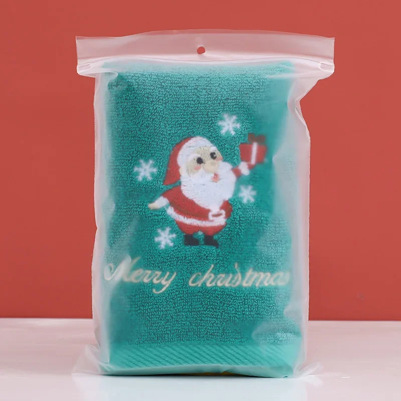 Red Santa Claus New Year Gift Xmas Hand Face Towel Christmas Kitchen Tea Towel Home Towels Bathroom Washing Cloth Man Woman Gym