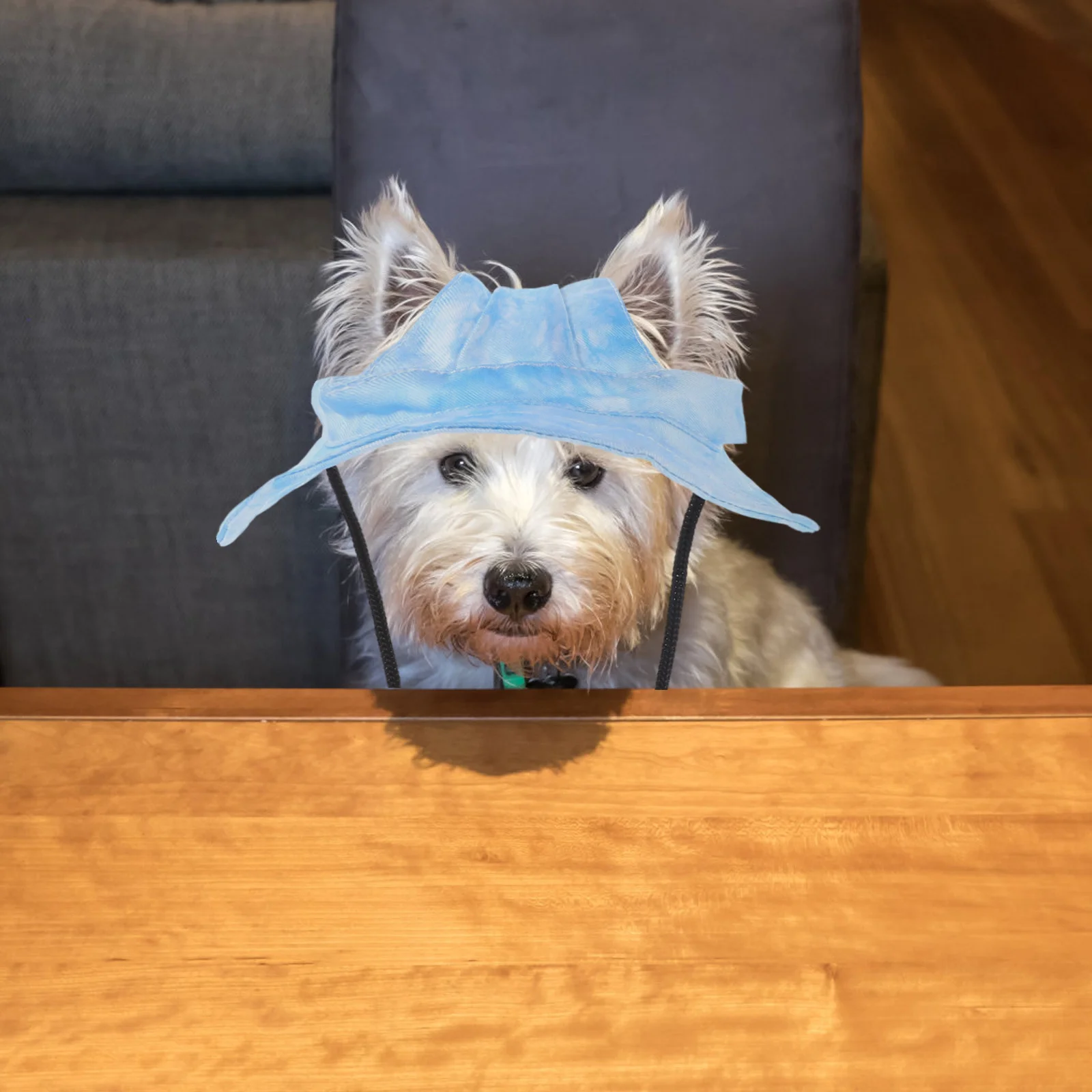 

Pet Sun Hat Dogs Summer Fisherman Style Lightweight Uv Protection Cooling Cap Adjustable Strap Fits 35Cm Head Circumference