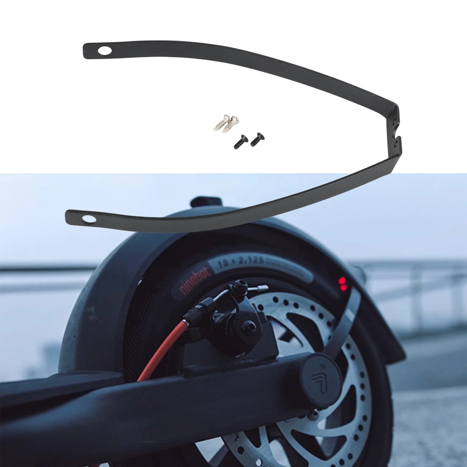 Rear Fender Bracket for Segway Ninebot F20 F30 F40 KickScooter Electric Scooter Mudguard Support With Screws Aluminum Alloy Part view 2