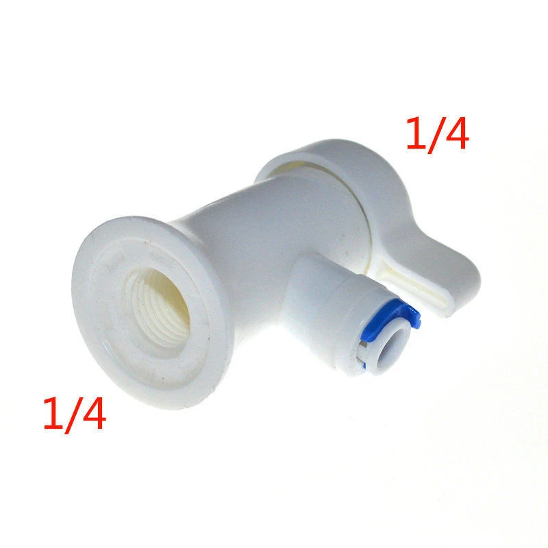 Elbow 1/4" Female-1/4" RO Tank Ceramic Core Ball Valve Quick Connect ST035