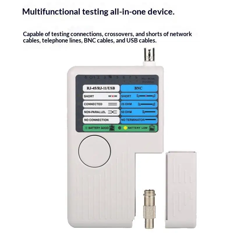 4 In 1 Multi Function Telephone Network Cable Tester RJ45/RJ11/USB/BNC LAN Cable Cat5 Cat6 Wire Tester