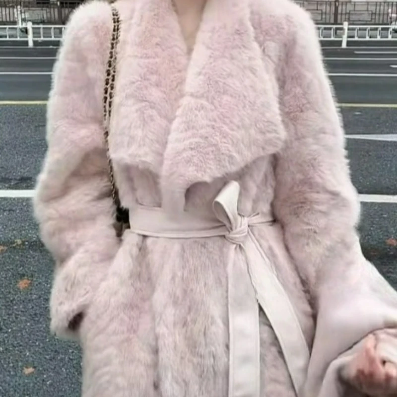 تتميز مجموعة جديدة لخريف وشتاء 2026 معطف طويل ذو طية صدر السترة الكبيرة بتصميم عصري وسترة سميكة للسيدات للنساء #5