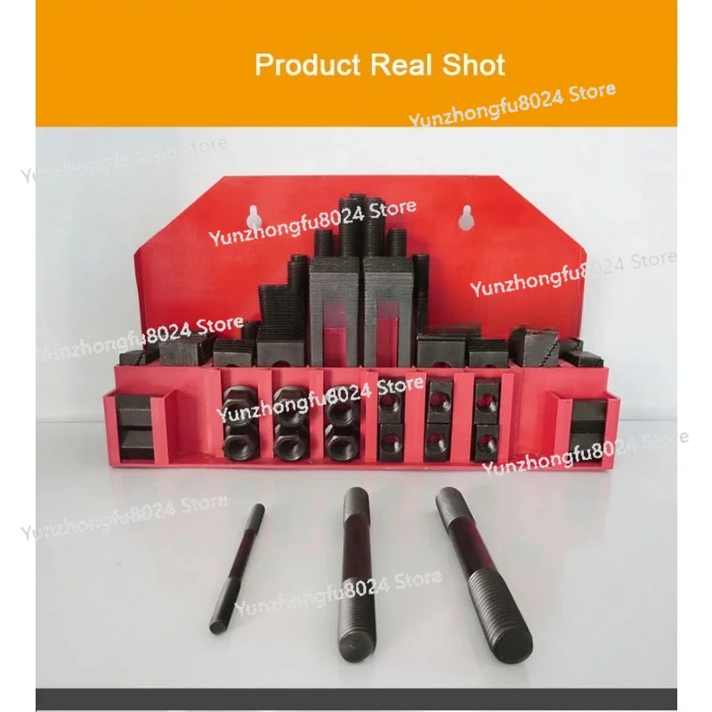 M8 M10 M12 M14 M16 M20 M24 Tool Combination Platen Mold Parts 58PCS/Set Milling Machine Pressure Plate Universal Clamp Group Cod