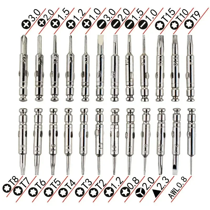 Mini Precision Screwdriver Set 25 in 1 Electronic Torx Screwdriver Opening Repair Tools Kit for iPhone Camera Watch Tablet PC