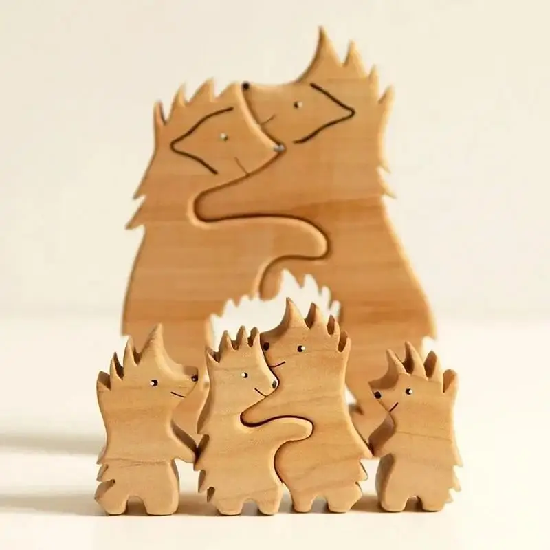 Hedgehog Puzzle Toy Hedgehog Shaped Puzzle Educational Toy 6X Wooden Puzzles For Kids Early Learning Toys For Preschool Nursery