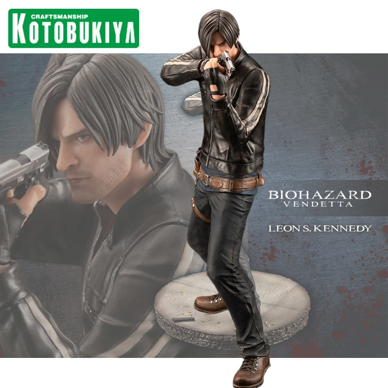 

Stock Kotobukiya ARTFX Biohazard Leon·Scott·Kennedy 1/6 Anime Action Figure PVC 29CM Collectible Model Statuette Ornament Gift