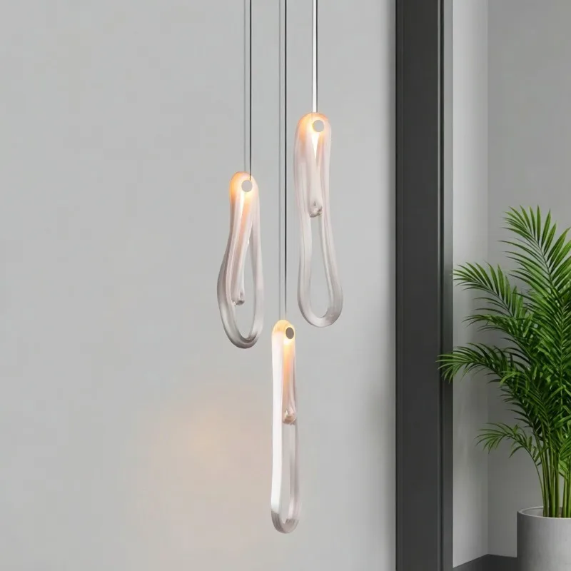Handmade Glass Pendant Lights Italian Designer LED Hanging Lamps Bar Counter Bedroom Bedside Study