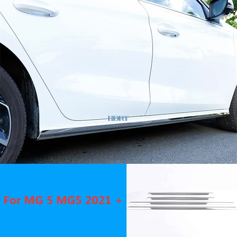 

For MG 5 MG5 2021 + Car Styling Body Trim Skirt Strip Cover Door Edge Molding Protector Decoration Accessories Exterior Sticker