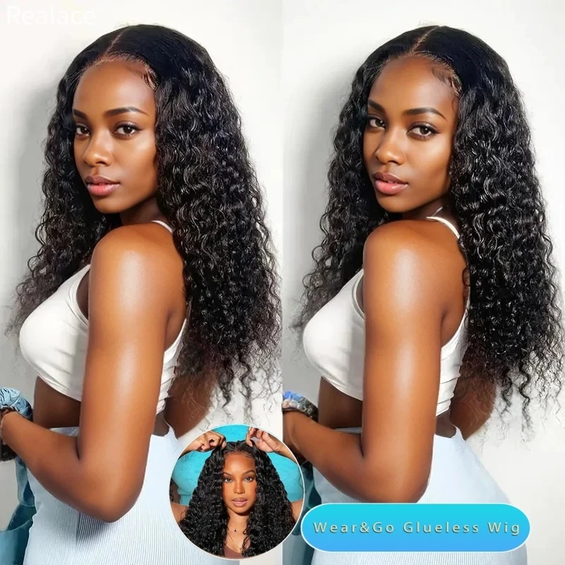 

Curly Wigs Front 30 Inch 5x5 Lace Frontal Glueless Wig Human Hair Ready to Wear Deep Wave Brazilian Wig on sale For Women Choice