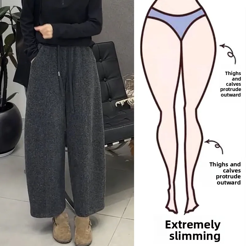 

Slimming High Waist Wide Leg Pants plus Size Casual Trousers for Women Spring New Style Comfortable Loose Fit All-Match