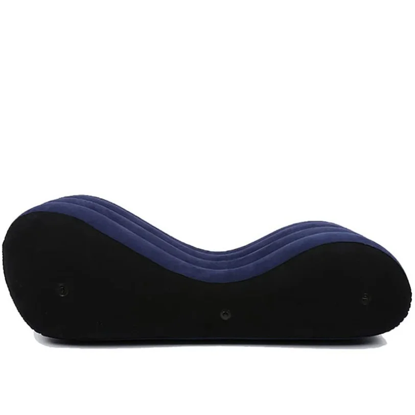 Modern Eco-friendly Inflatable Sofa Portable Bed Lounge Chair Black 150x60x50CM Vent Port Relaxation Inftoy
