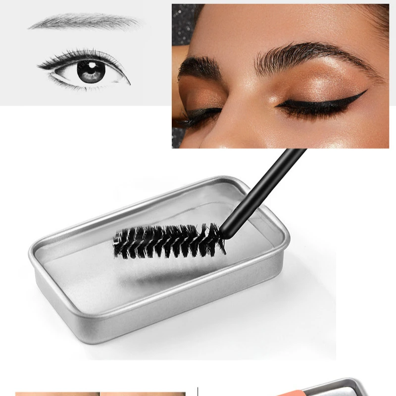 1 قطعة جل تصفيف الحواجب الحواجب الشمع نحت الصابون مقاوم للماء طويلة الأمد طويلة الأمد تصفيف الحاجب الطبيعي مع فرشاة الحاجب