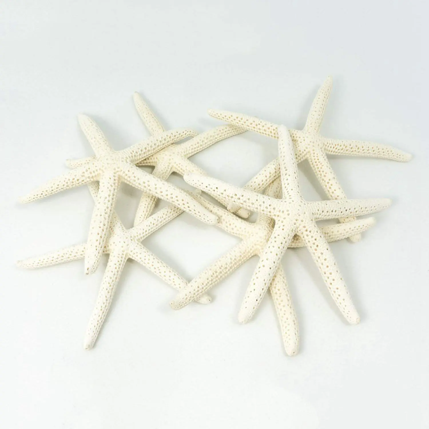 12PCS White Finger Starfish 5-10Cm Decorative Five-Finger Starfish