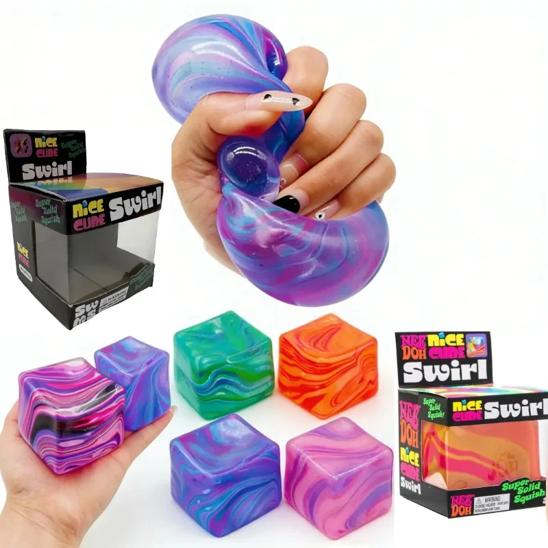 Needoh Soft and Glutinous Sensory Stress-relief Toy Cube Filled with Gel Stretchable Ball Soft Ice blind box Slow Rebound