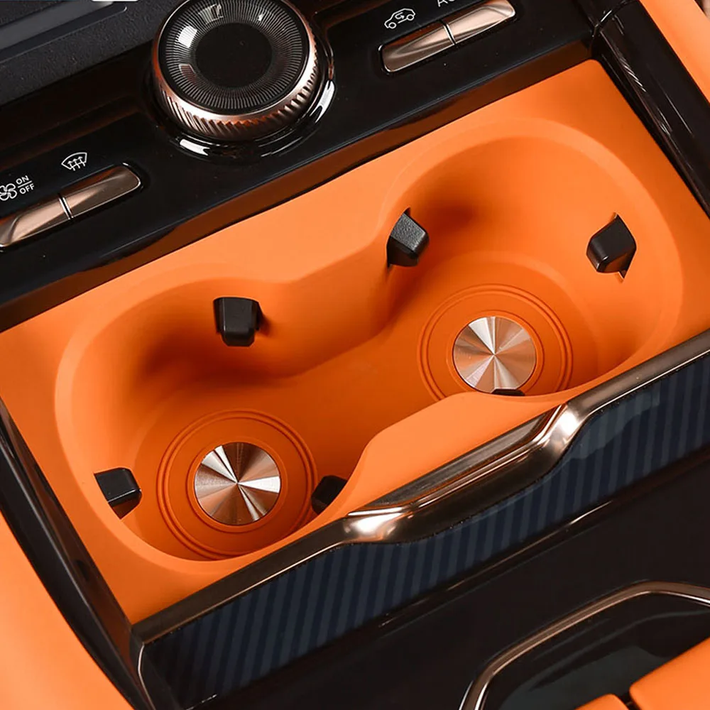 For 2025 Lynk&Co 900 Center Console Silicone Water Cup Pad Interior Modification Supplies Waterproof And Stain Resistant Damping