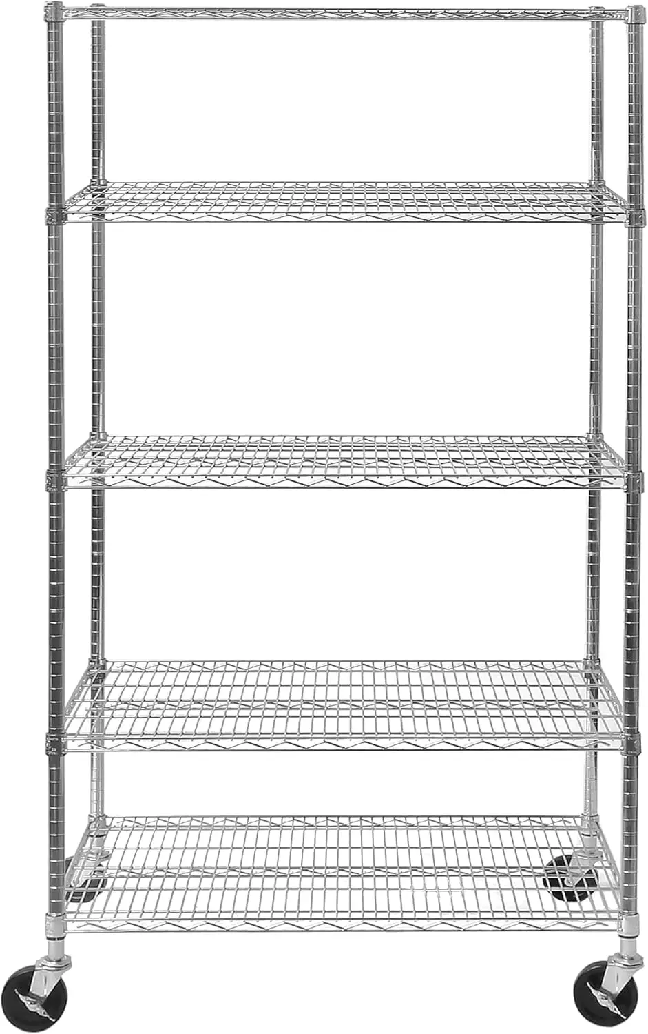 Seville Classics UltraDurable Heavy Duty NSF Solid Steel Wire Rack Storage Unit Organizer Garage Warehouse Office 5Tier Shelving