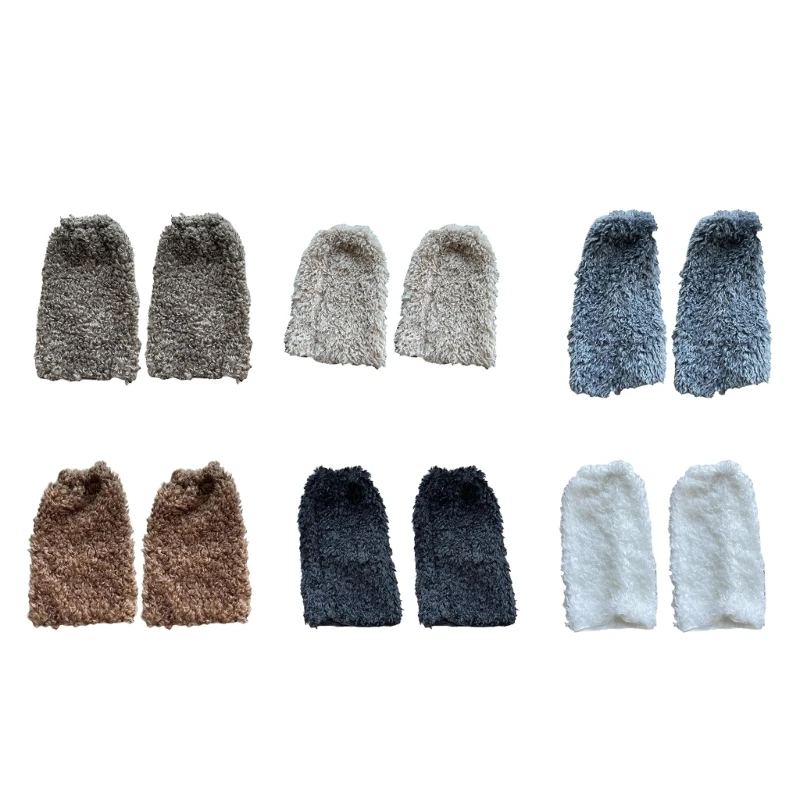 

Elastic Furry Leg Warmers for Women Stylish Warm Boot Cuffs Curly Plush Socks