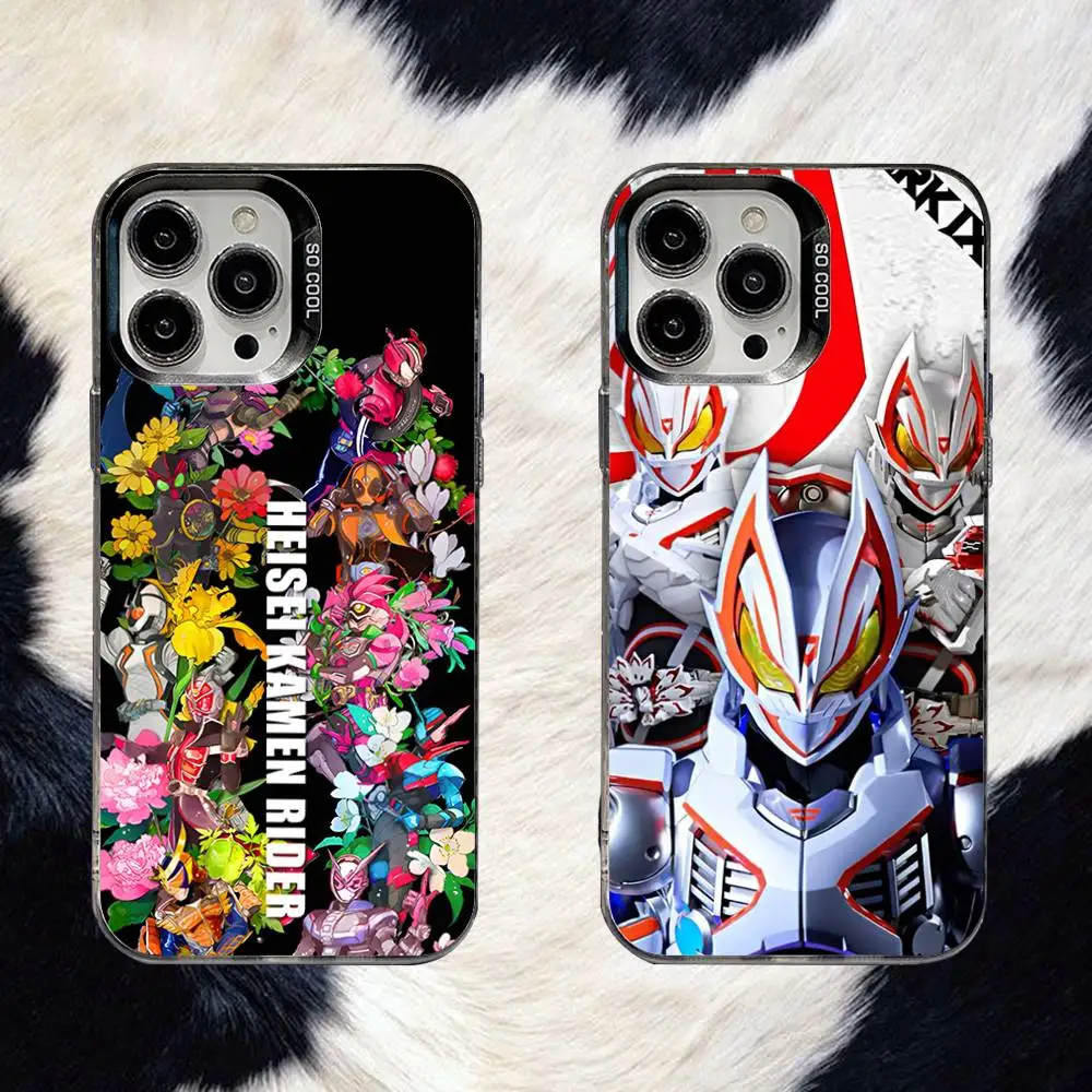 

K-KamenS Cool Rider Phone Case For iPhone 16,15,14,13,12,11,8,7,Pro,Max,Plus,Mini,XS,SE Anti Fall Black Matte Hard