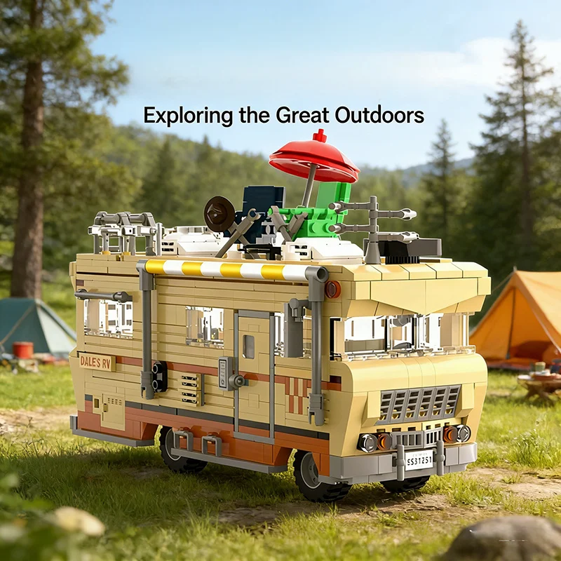 

Adults & Collectors Building Blocks Set - Complex Multicolor RV Model Challenging Assembly for Home Decor