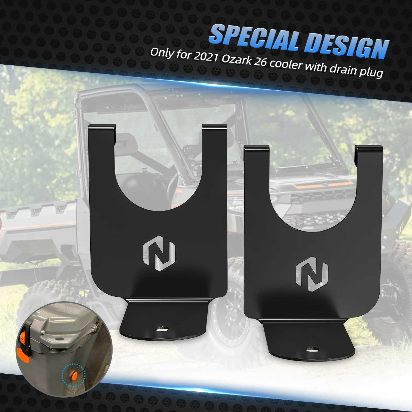 NICECNC Kühlerhalterungen für Polaris RZR 1000 XP 2021 Neuer Ozark 26qt Kühler mit Ablassstopfen Kühlerhalterungs-Kit passend für UTV-Zubehör – Detail 4