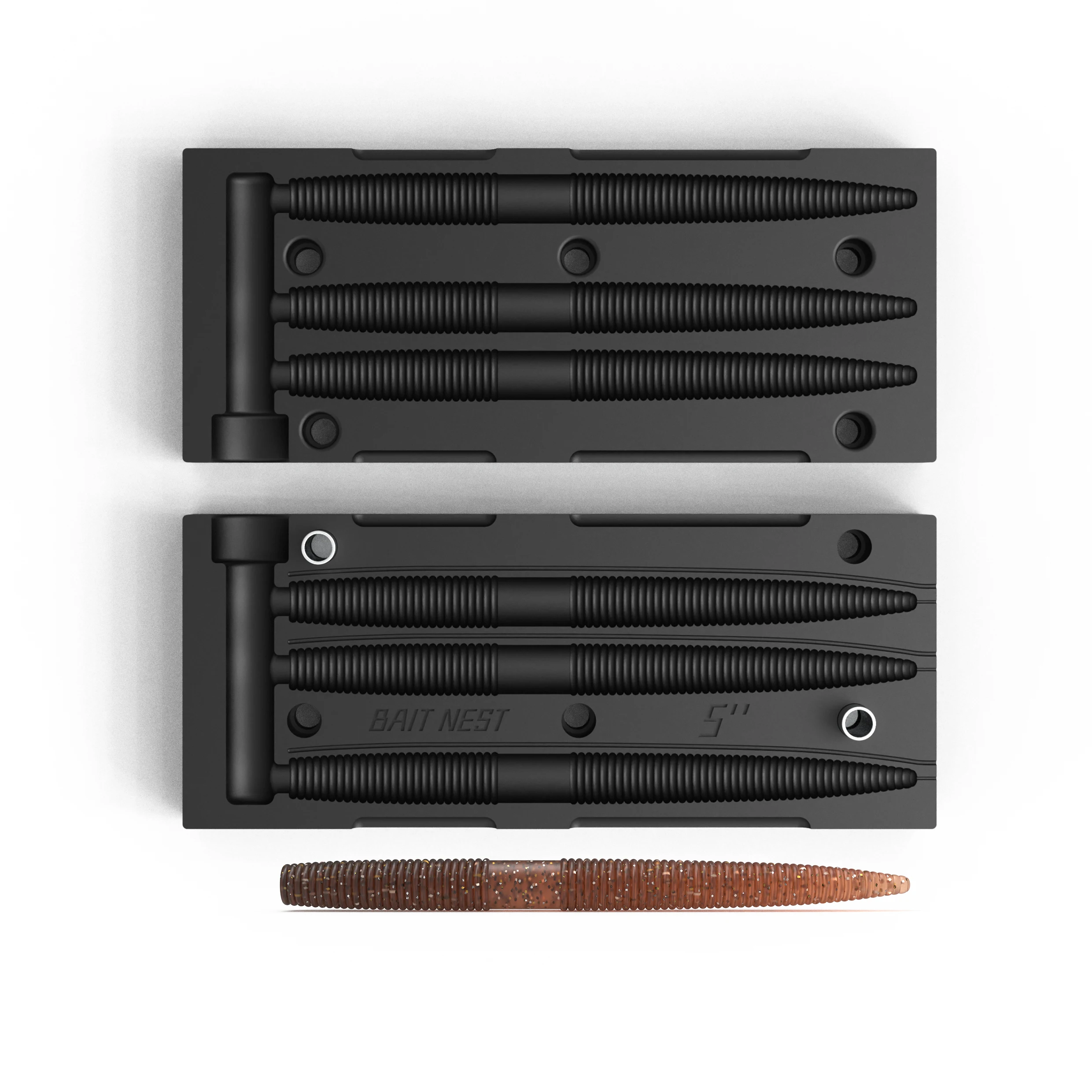 OEM/ODM Supported Soft Plastic Senko Fishing Lure Mold for DIY Bass Lure Making Aluminum Material