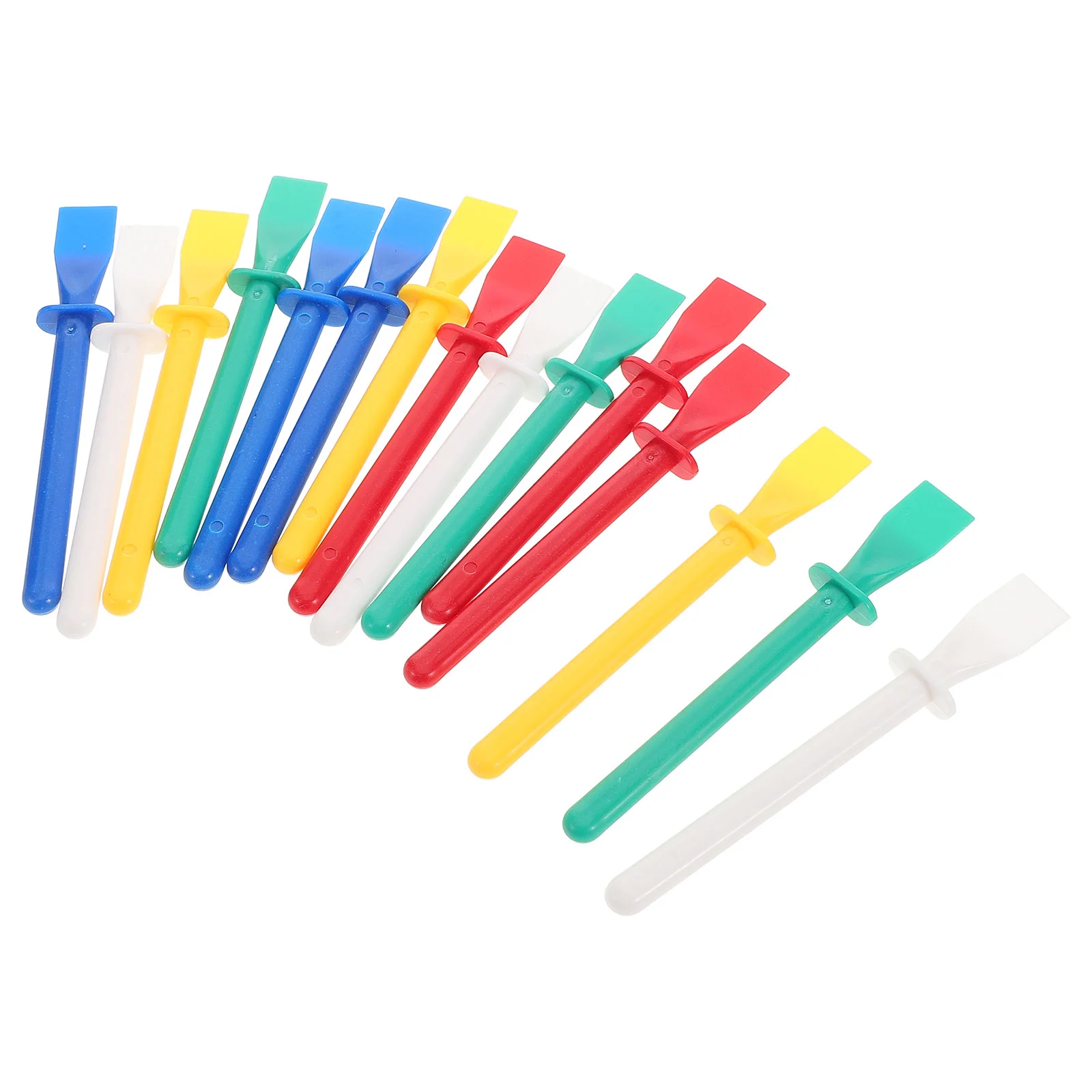 15 Pcs Palette Stick Adhesive Spreader Glue Tools and Sticks Craft Woodworking Applicator Smudge Scraper Brush