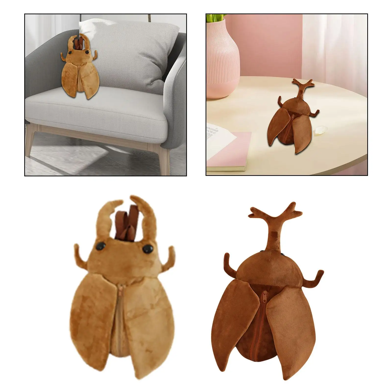 Zaino in peluche carino moda borsa in peluche morbida e divertente per bambini adulti