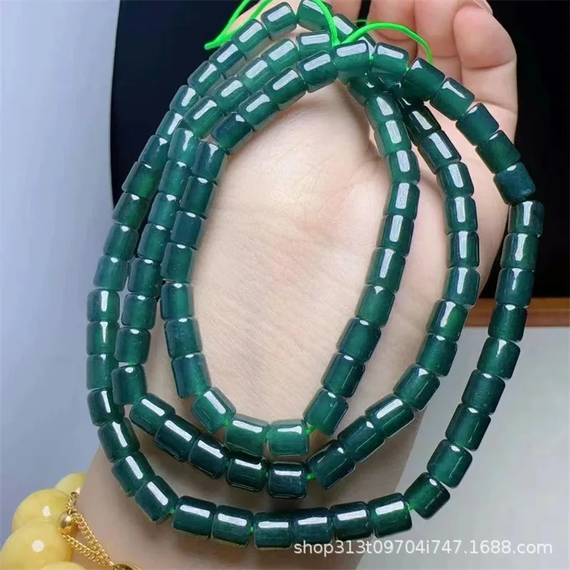 Factory Natural A- Level Jade Long Bracelet Straight Cut