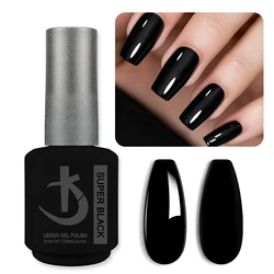 KODI JYJ Latest Super Black Semi-permanent Varnish 15ml Bright White Gel Nail Polish Basis Color Gellac for Nail Art Rubber Base