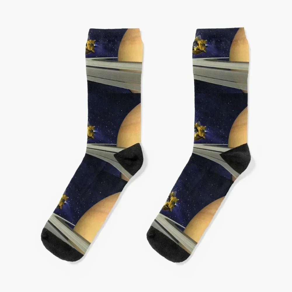 MISSION TO SATURN Cassini-Huygens Socks Crossfit anime cycling Rugby Women's Socks Men's